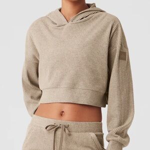 Alo Yoga Muse Hoodie Gravel Heather Small